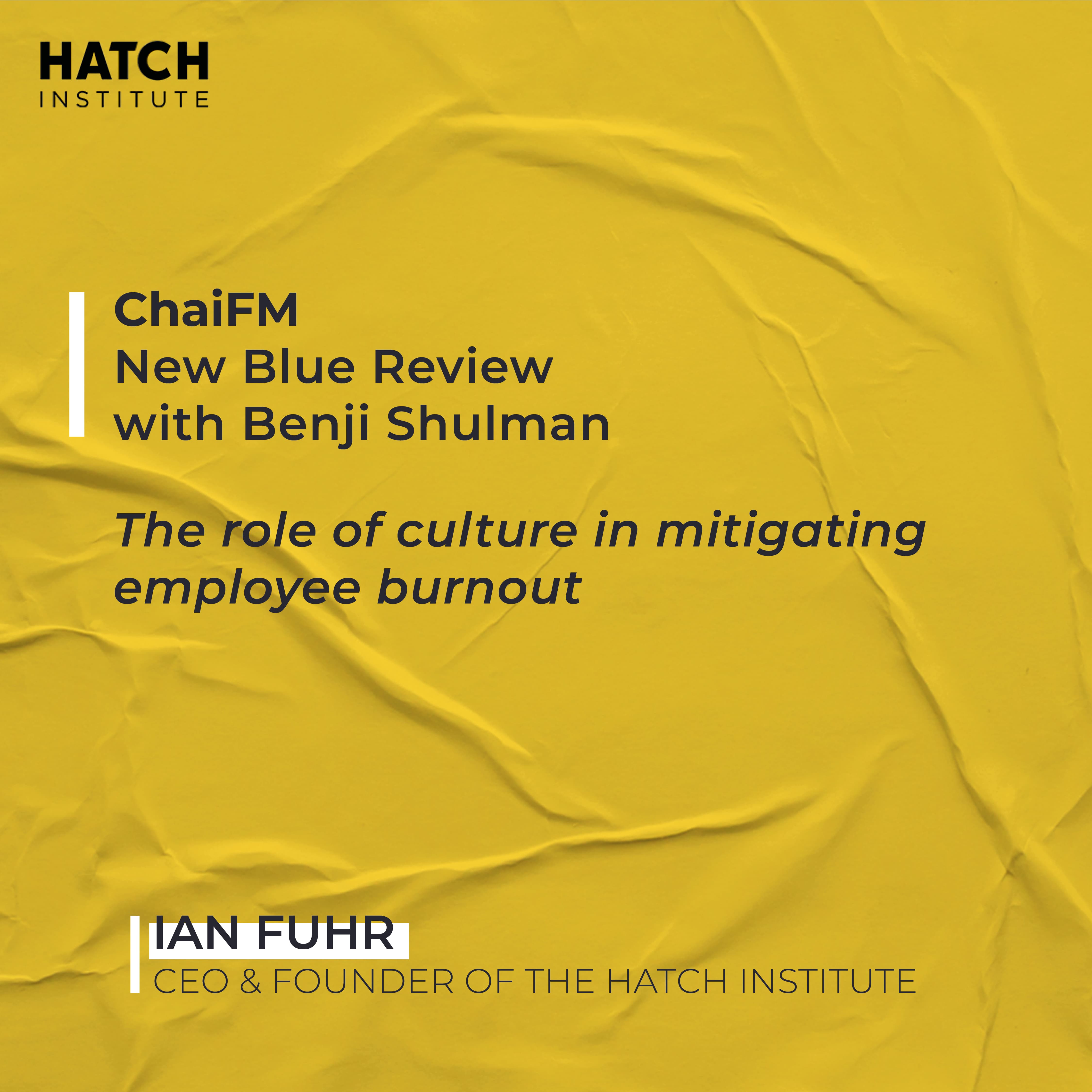 ChaiFM – ﻿﻿﻿New Blue Review with Benji Shulman Interview with Ian Fuhr